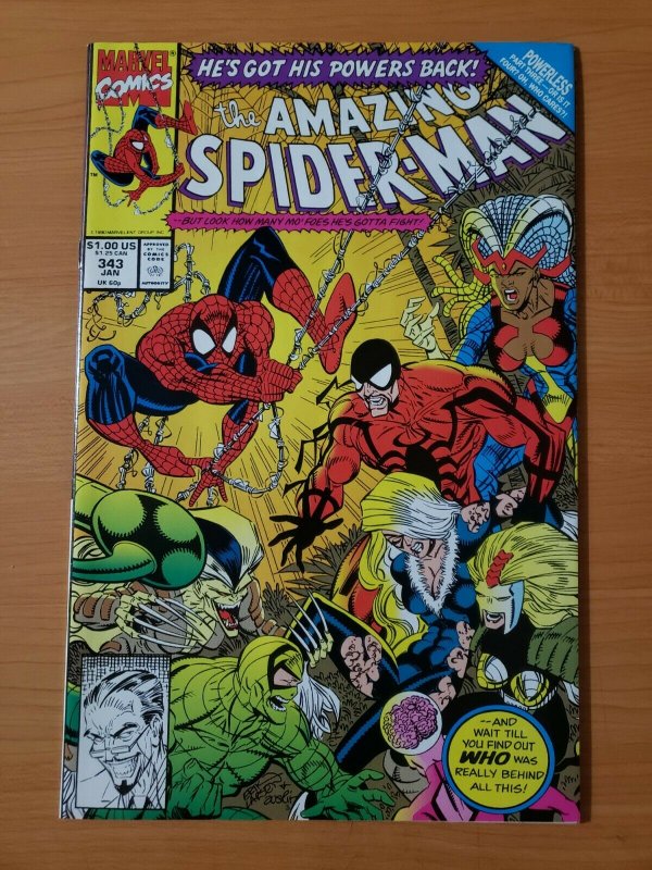 Amazing Spider-Man #343 Direct Market Edition ~ NEAR MINT NM ~ 1991 Marvel 