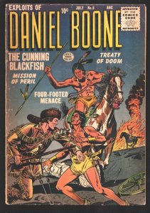 Exploits of Daniel Boone #5 1956-Quality-Indian fights-VG