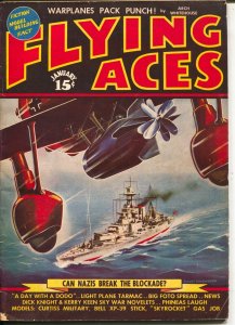 Flying Aces 1/1940-August Schomburg-Dick Knight-McWilliams-VG