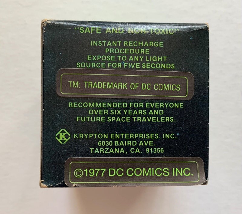 Vintage 1977 SUPERMAN KRYPTONITE Glow in the Dark Rock MIB! Rare Generic Box!