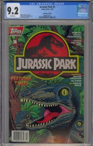 JURASSIC PARK #2 CGC 9.2 WHITE PAGES NEWSSTAND UPC VARIANT