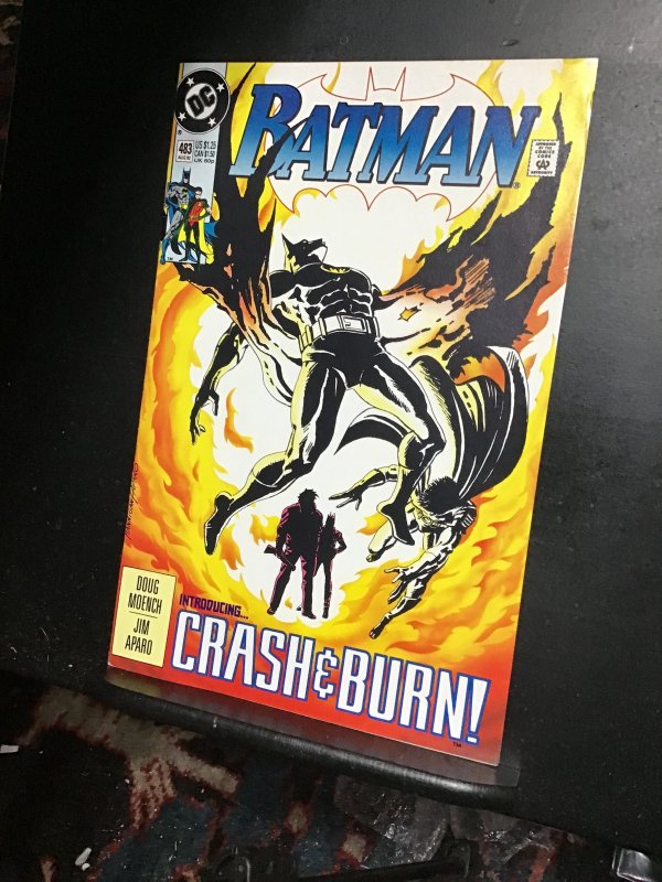 z Batman #483 (1992) 1st crash and Burn! High-grade key! NM- Wow