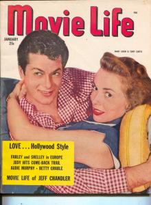 Movie Life-Janet Leigh-Tony Curtis-Judy Garland-Betty Grable-Jan-1952