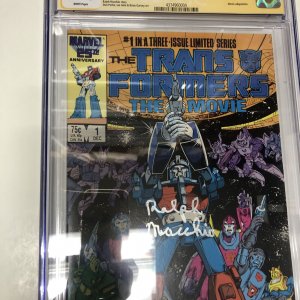 Transformers : The Movie (1986) # 1 (CGC 9.8 SS) Signed Ralph Macchio * Marvel