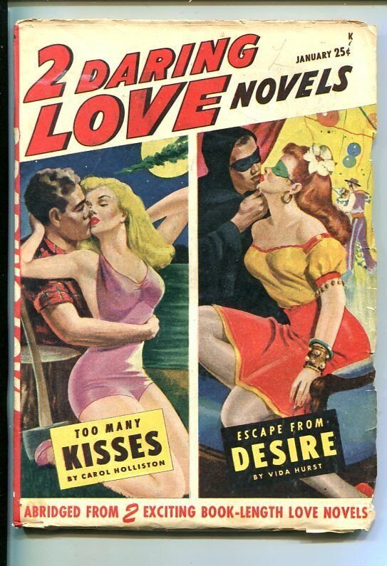 2 DARING LOVE NOVELS-#1-JAN 1948-PULP-SOUTHERN STATES PEDIGREE-fn/vf