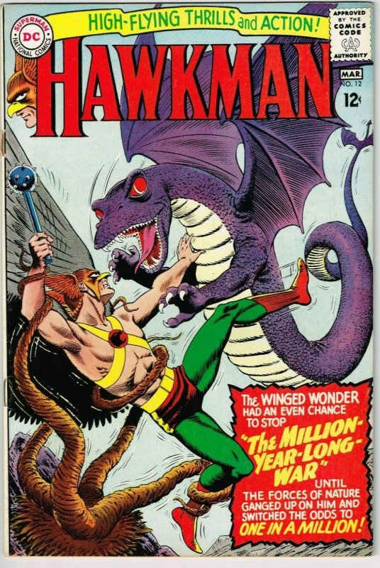 Hawkman #12 (1964) - 5.0 VG/FN *Great Monster Cover*