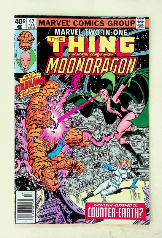 Marvel Two-In-One #62 Marvel The Thing Moondragon 1979 Direct Edition
