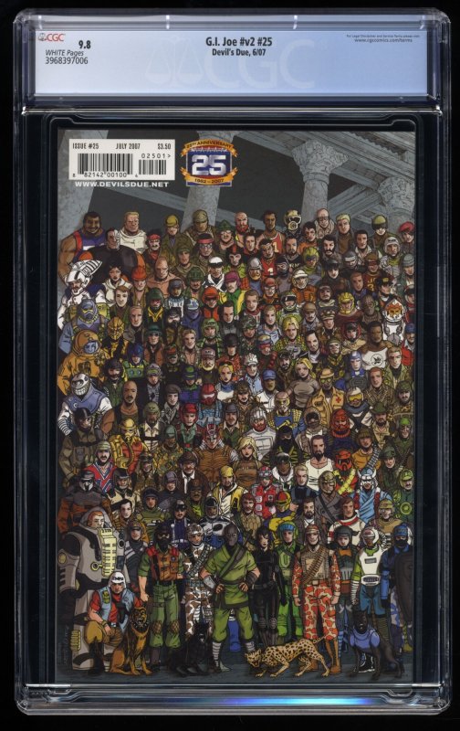 G.I. Joe: America's Elite #25 CGC NM/M 9.8 Rare! 1st Cobra Mortal & Ghos...