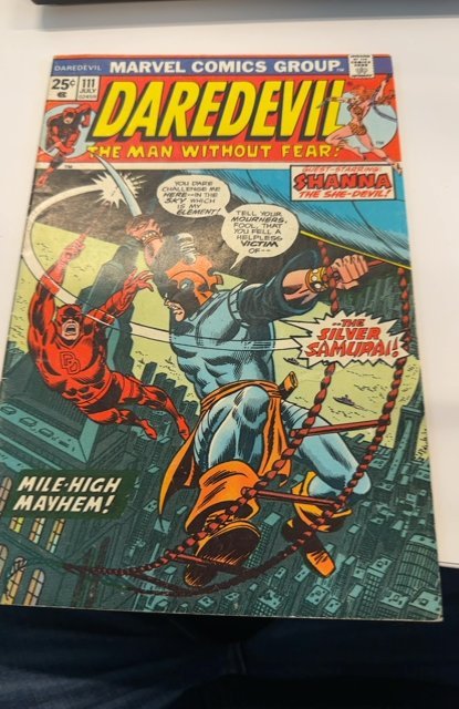 Daredevil #111 (1974)first silver samurai/Yaoriko/Wolverines