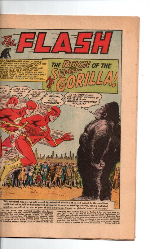 The Flash #127 - 1st Gorilla Grodd Cover - 1962 - (-VG)