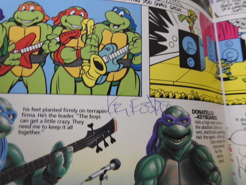 Official Tour Guide TMNT Pizza Hut Promo Signed and Remark Eastman & Laird+ Rare