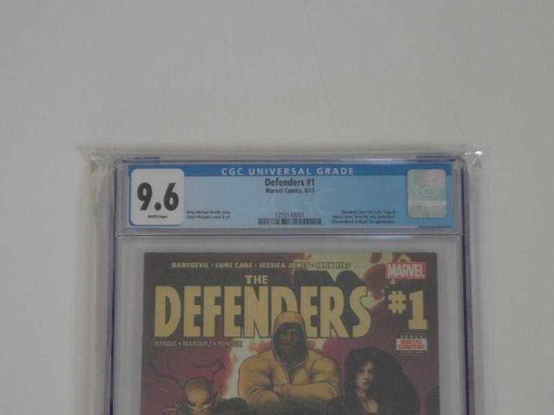 Defenders #1 CGC 9.6; Daredevil, Iron Fist, Luke Cage, Jessica Jones! 1st Print!