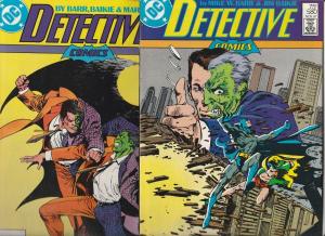 Detective Comics 2 book set #580-81 (Nov-87) NM- High-Grade Batman, Robin the...