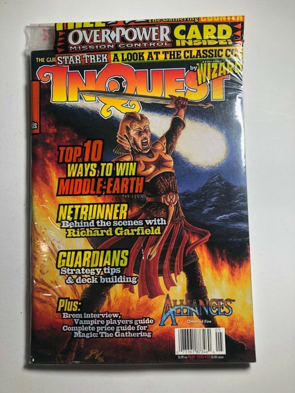 SEALED INQUEST MAGAZINE #13 MAY 1996 included MTG promo card (A547)