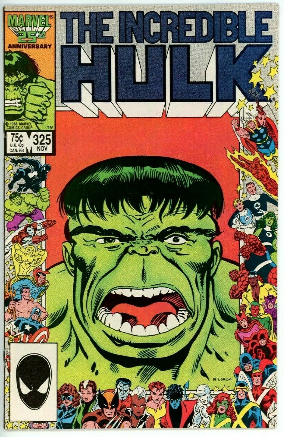 Incredible Hulk 325 1962 9 0 Vf Nm 25th Anniversary Cover Comic Books Copper Age Marvel Incredible Hulk Hipcomic