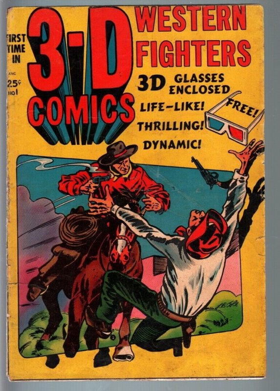 3-D Western Fighters #1-1953-L.B. Cole-Golden Age-VG 