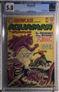 D.C. Comics, Showcase #30, 1st Silver Age Aquaman! CGC 5.0, Look!