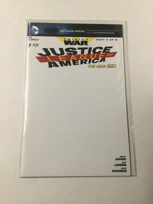 Justice League Of America 7 Nm Near Mint Blank Variant DC Comics