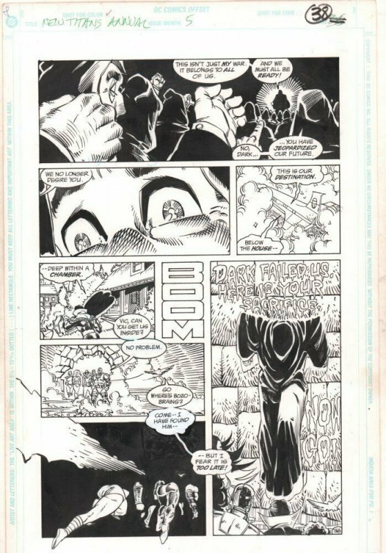 New Titans Annual #5 p.36 / 38 - Team - 1989 art by Chris Wozniak