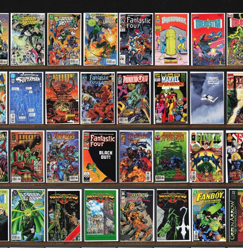 Huge Lot 150+ Comics with Green Lantern, Elfquest, Fantastic Four & More!
