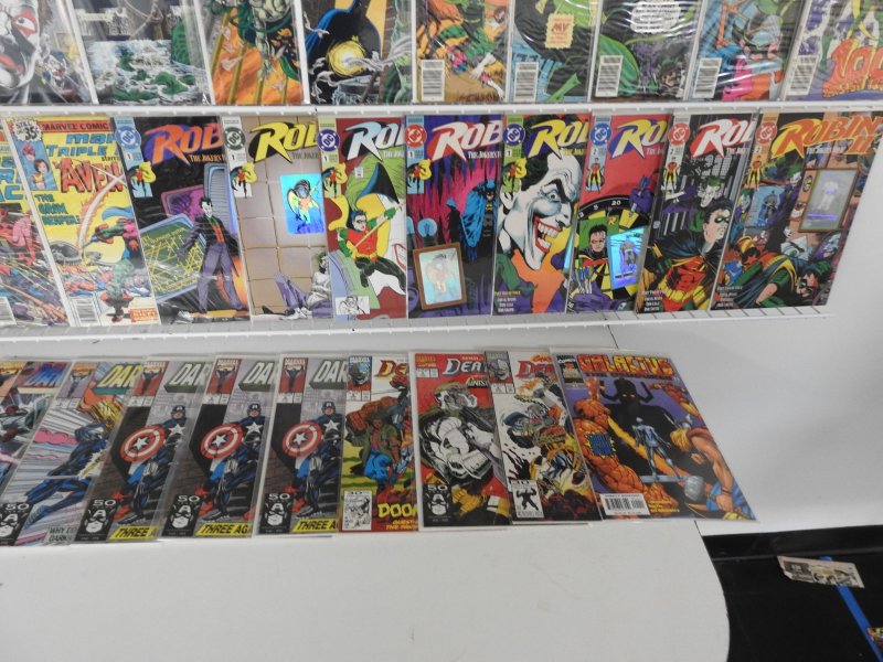 Huge Lot 140+ Comics W/ Spiderman, ROM, Darkhawk, Robin+ Avg Fine Condition!!