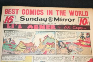 1951 Sunday Mirror Weekly Comic Section August 19th (VF) Moonbeam App Superman