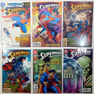 Action Lot 6 #703, 704, 707, 708, 721, 725 1994 DC Superman 1st Print Comics