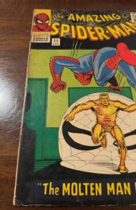 The Amazing Spider-Man #35 (1966)2nd molten Man -small spine split 1 inch