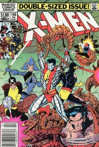 The Uncanny X-Men #166 1st App Lockheed(1983)Comic Book FN- 5.5