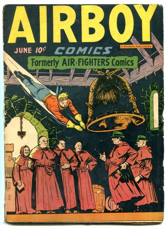 Airboy Comics Vol 3 #5 1946- Golden Age- Tommy Gun cover G/VG