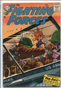 OUR FIGHTING FORCES #26-1957-DC-SILVER AGE-RUSS HEATH-FINGER MAN-vg