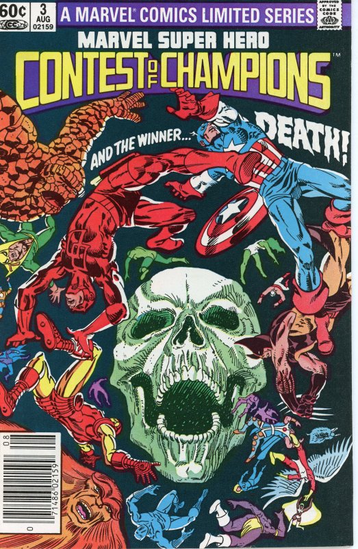 Marvel Contest of Champions Mini-Series 1 2 3 VF or Better  1982  2,3 NEWSSTAND