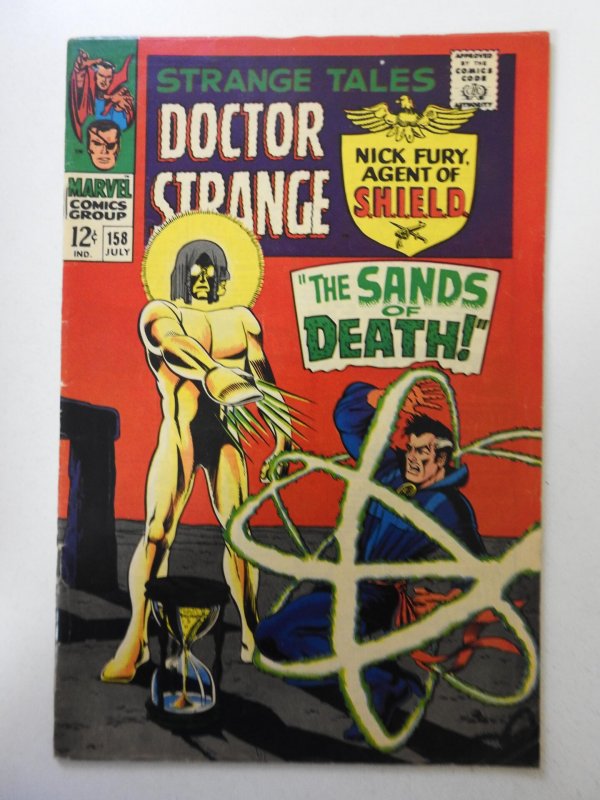 Strange Tales #158 VG+! 1st full app of the Living Tribunal! stain back cover