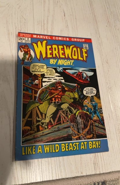 Werewolf by Night #2 (1972) a wild beast at the bay!