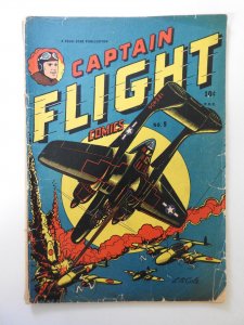 Captain Flight Comics #9 (1945) VG- Condition! 1 in spine split