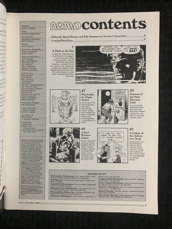 1983 NEMO CLASSIC COMICS LIBRARY Magazine #4 FN- 5.5 Flash Gordon