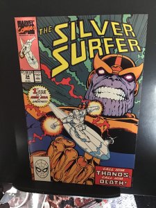 Silver Surfer #34 (1990) high-grade Thanos cover key! C’ville CERT! Wow!