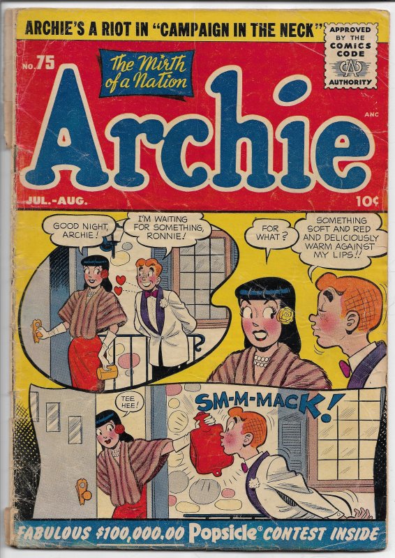 Archie #75 - Golden Age - Vol. 1, July/Aug. 1955 (G)