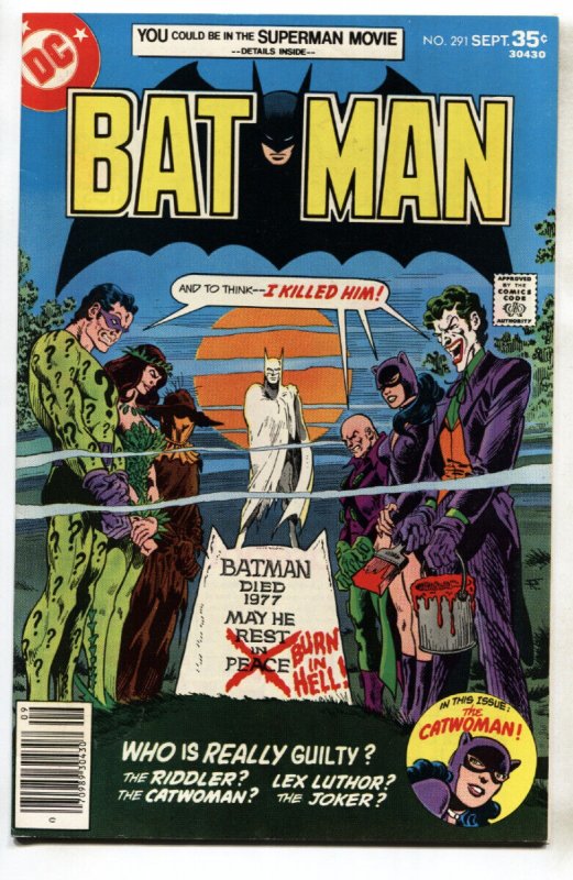 Batman #291--Rogues Gallery--comic book--  VF/NM