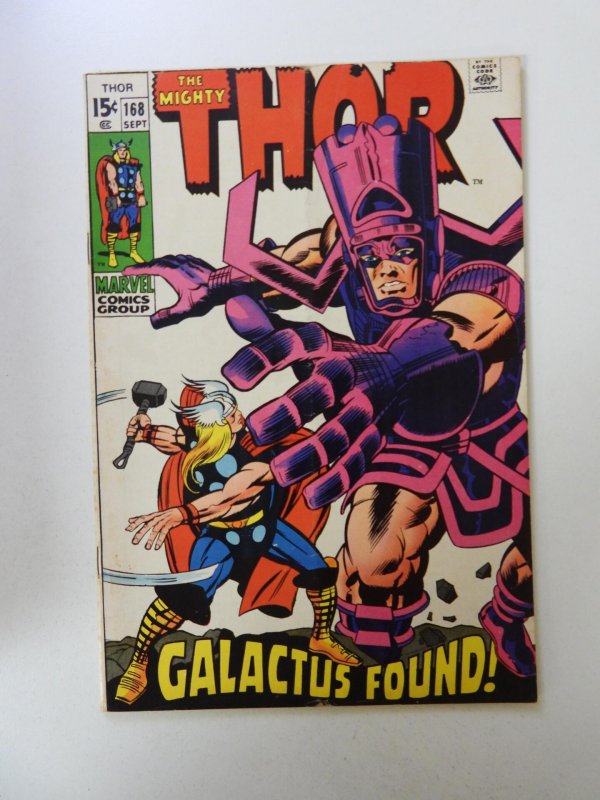 Thor #168 (1969) VG condition subscription crease