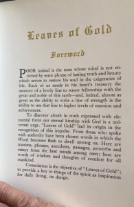 Leaves of gold, devotional, 1964