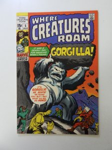 Where Creatures Roam #5 (1971) VG+ condition bottom staple detached from cover