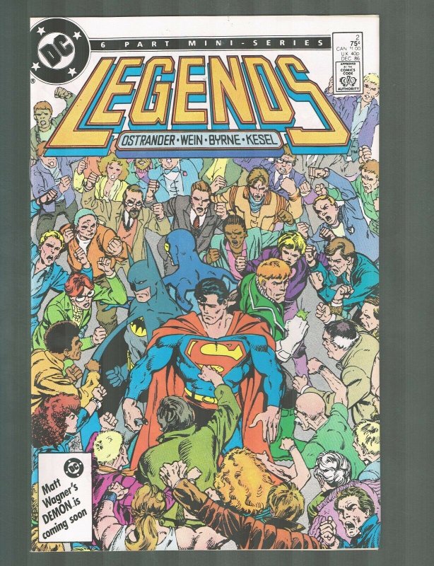 Legends #2 ~ Breach of Faith / John Byrne Cvr & Art ~ 1986 (9.0) WH