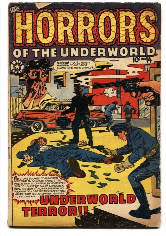 Horrors of the Underworld #14 1953- LB COLE VIOLENT COVER- VG-