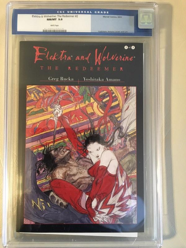 Elektra and Wolverine The Redeemer #2 CGC9.8 Greg Rucka Yoshitaka Amano Marvel