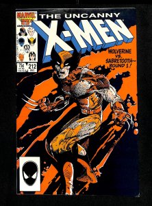 Uncanny X-Men #212 VF- 7.5 Wolverine Vs. Sabretooth!