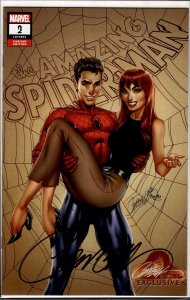 The Amazing Spider-Man #2 Campbell Cover D (2018) Signed by Campbell with COA!