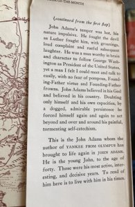 John Adams and the American Revolution, BOWEN, 1950 with extra!