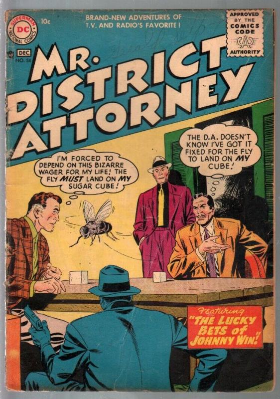 Mr District Attorney #54 1956-DC-Underworld Spy Squad-VG