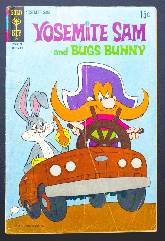 Yosemite Sam and Bugs Bunny #109 (1971) - Classic Looney Tunes! Gold Key - GD+